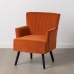 Fotelja 63 x 50 x 83 cm Sintetička Tkanina Drvo Oranžna