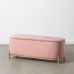 Bench 104,5 x 39 x 42 cm Synthetic Fabric Pink Metal