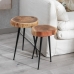 Side table 38 x 35 x 51 cm Natural Black Wood Iron