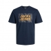 Heren-T-Shirt met Korte Mouwen Jack & Jones TEE SS CREW NECK FST 12232356  Marineblauw