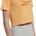 Women’s Short Sleeve T-Shirt Reebok  RI BL CROP TEE HT6206 Orange