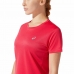 Tricou cu Mânecă Scurtă Femei Asics Core Roșu Carmin