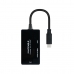 USB C til VGA/HDMI/DVI-adapter NANOCABLE 10.16.4301-ALL 20 cm Sort 4K Ultra HD