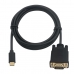 USB C–VGA Adapter Ewent EC1052 Fekete 1,8 m