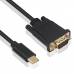 Adapter USB C v VGA Ewent EC1052 Črna 1,8 m