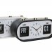 Alarm Clock DKD Home Decor 20 x 6 x 9,5 cm Black White PVC (2 Units)