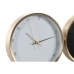 Galda pulkstenis DKD Home Decor 25,7 x 4,2 x 25,7 cm Dama zlatan Aluminij (2 kom.)