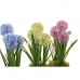 Decoratieve plant DKD Home Decor Schuim Blauw Roze Geel Polypropyleen 15 x 15 x 30 cm (3 Onderdelen)