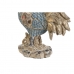 Decorative Figure DKD Home Decor 14,3 x 7,5 x 20 cm Blue Turquoise Rooster Stripped (2 Units)