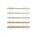 Planken DKD Home Decor Wit Natuurlijk Metaal Spar Sparrenhout 40 % Metaal 190 x 40 x 200 cm
