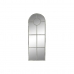 Espelho de parede DKD Home Decor 42 x 2,5 x 122 cm Cinzento Metal Branco Vintage Janela