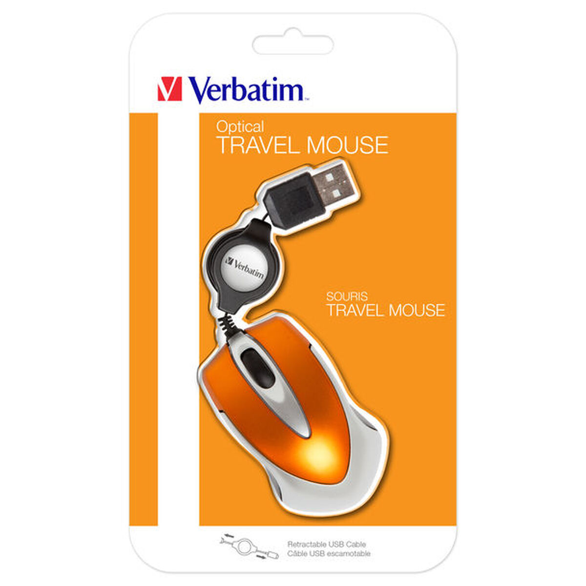 Optisk Mus Verbatim GO MINI TRAVEL Orange