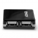 USB Hub LINDY 42742 Sort