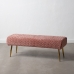 Bench 111 x 44 x 41,5 cm Synthetic Fabric Pink Metal
