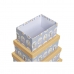 Set Složivih Kutija za Pospremanje DKD Home Decor Životinje Plava Karton (43,5 x 33,5 x 15,5 cm)