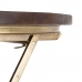 Postranný stolík 66 x 66 x 78 cm Zlatá Drevo Gaštanová Železo