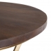 Postranný stolík 66 x 66 x 78 cm Zlatá Drevo Gaštanová Železo