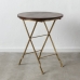 Side table 66 x 66 x 78 cm Golden Wood Brown Iron