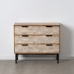 Chest of drawers 100 x 40,5 x 85 cm Natural Metal Wood White