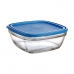 Boîte à lunch hermétique Duralex Freshbox Bleu Carré (2 L) (20 x 20 x 8 cm)