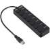 USB Hub Nilox NXHUB-06 Črna