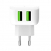 Battery charger Celly TC2USBLEDWH White