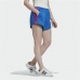 Pantaloncini Sportivi da Donna Adidas Originals Adicolor 3D Trefoil Azzurro