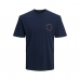 Men’s Short Sleeve T-Shirt Jack & Jones JJSUNSET TEE SS CREW NECK 12221013 Navy Blue