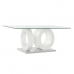 Centrinis stalas DKD Home Decor Balta Skaidrus Medžio Stiklas Medžio MDF 110 x 60 x 45 cm