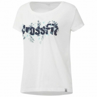 Forkorte Blive ved Hykler Kortærmet T-shirt til Kvinder Reebok Floral Easy Crossfit Hvid | Køb til  engrospriser