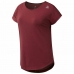 Moteriški marškinėliai su trumpomis rankovėmis Reebok Work Mesh Tamsiai raudona