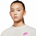 Sweatshirt ohne Kapuze für Mädchen Nike Heritage Beige