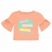 Børne Kortærmet T-shirt Converse  Ruffle  Laksefarvet
