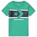 Vaikiška Marškinėliai su trumpomis rankovėmis Converse Stripe Star Chevron  Žalia