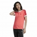 Lühikeste varrukatega T-särk, naiste Adidas 3 Stripes Lõheroosa