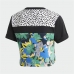 Dames-T-Shirt met Korte Mouwen Adidas Cropped Zwart (42)