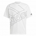 Heren-T-Shirt met Korte Mouwen Adidas Giant Logo Wit