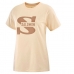 Kortarmet T-skjorte til Menn Salomon Big Logo Nude Beige Brun