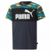 Child's Short Sleeve T-Shirt Puma Essentials+ Camouflage Kids Black