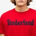 Kortærmet T-shirt til Mænd Timberland Kennebec Linear Rød