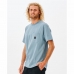 Men’s Short Sleeve T-Shirt Rip Curl Pocket Quality Surf  Blue