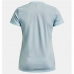 Kortarmet T-skjorte til Kvinner Under Armour Tech Twist Lyse Blå