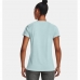 Kortarmet T-skjorte til Kvinner Under Armour Tech Twist Lyse Blå