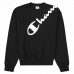 Damessweater zonder Capuchon Champion Diagonal Logo Zwart