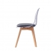Dining Chair DKD Home Decor Black Multicolour Natural 30 x 40 cm 54 x 47 x 81 cm
