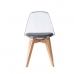 Krzesło do Jadalni DKD Home Decor Czarny Wielokolorowy Naturalny 30 x 40 cm 54 x 47 x 81 cm