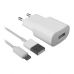 Chargeur Mural + Câble Lightning MFI Contact Apple-compatible 2.1A Blanc