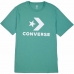 T-shirt med kortärm Unisex Converse Standard Fit Center Front Large Grön