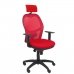 Kancelárska stolička s podhlavníkom Jorquera P&C 10CRNCR Červená