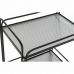Serviravimo vežimėlis DKD Home Decor Juoda Metalinis Stiklas 60,5 x 40,5 x 75,5 cm